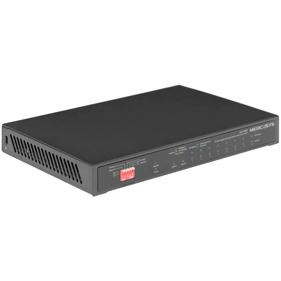 Mercusys MS112GMP 12-Port Gigabit Desktop Switch with 8-Port PoE+