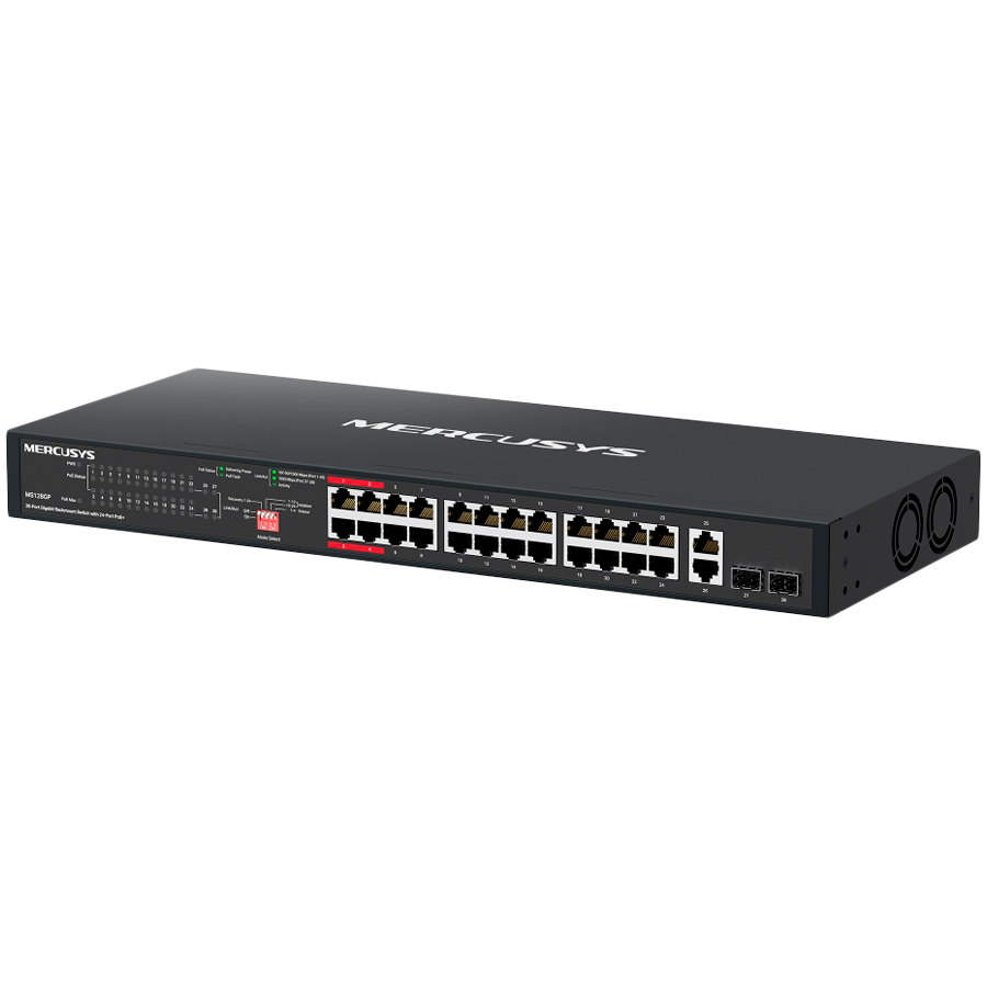 Mercusys MS128GP 28-Port Gigabit Rackmount Switch with 24-Port PoE+